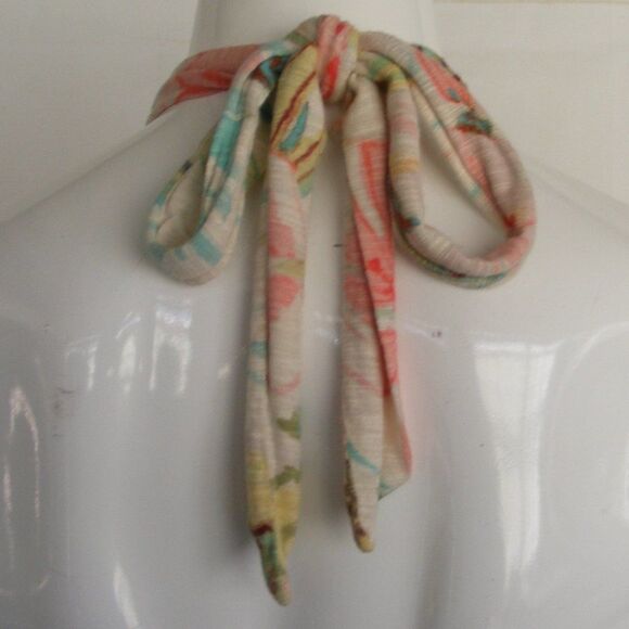 TOMMY BAHAMA Halter Dress, S, Beach/Island Print Hibiscus/Palm Trees, Multicolor - Picture 4 of 12